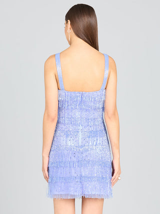 Lara 29488 - Beaded Fringe Cocktail Dress - By Baano