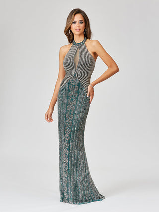 Halter Neck Dress with Keyhole - By Baano