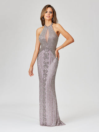 Halter Neck Dress with Keyhole - By Baano