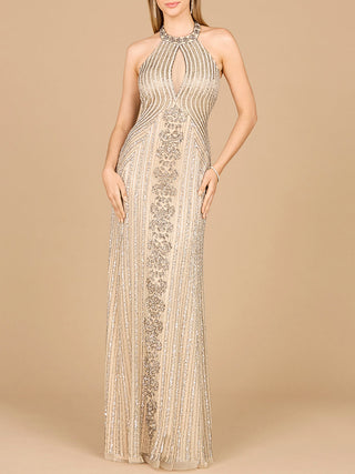 Halter Neck Dress with Keyhole - By Baano