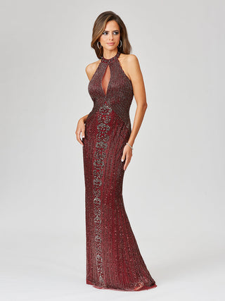 Halter Neck Dress with Keyhole - By Baano