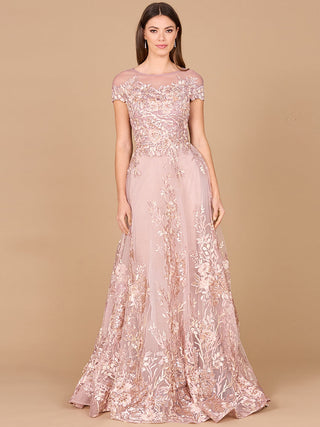 Lara 29619 - Beautiful Lace Applique A-line Ball Gown - By Baano