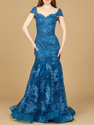 Lara 29642 - Cap Sleeve Mermaid Gown - By Baano
