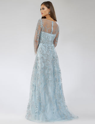 Lara 29677 - Illusion Neckline A-line Long Sleeves Gown - By Baano