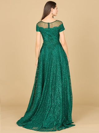 Lara 29765 - Sheer Off Shoulder Ball Gown - By Baano