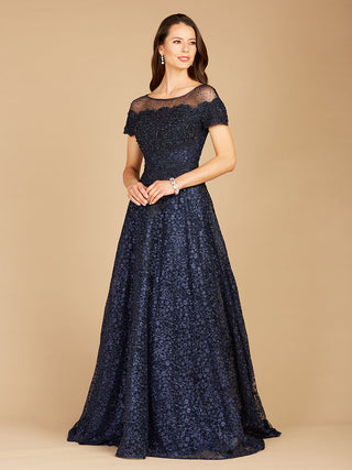 Lara 29765 - Sheer Off Shoulder Ball Gown - By Baano