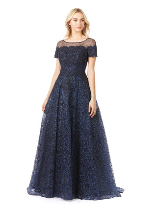Lara 29765 - Sheer Off Shoulder Ball Gown - By Baano
