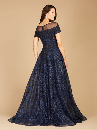 Lara 29765 - Sheer Off Shoulder Ball Gown - By Baano