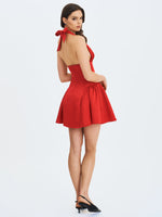 Peyton Ruby Plunging Halter Keyhole Mini Dress Miss Circle