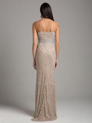 Lara 29904 - Body Con V-neck Beaded Dress - By Baano