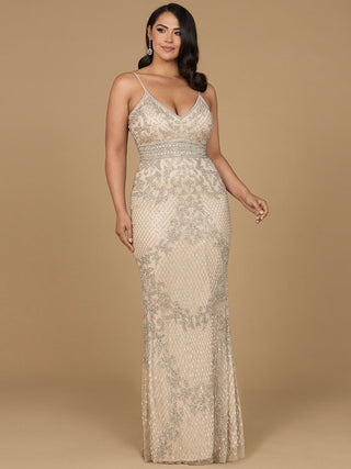 Lara 29904 - Body Con V-neck Beaded Dress - By Baano