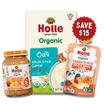 Fruit & Grain Variety Bundle: Panda Peach, Mixed Fruit w/ Muesli Jars, Oat Cereal