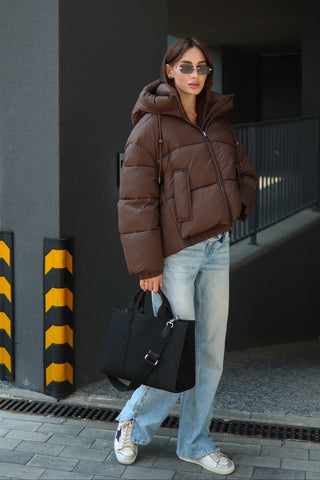 Dark Chocolate Insulated Bio-Down Jacket