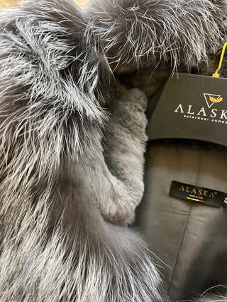 Genuine Silver Fox Fur Rabbit Fur Insulated Parka - By Baano