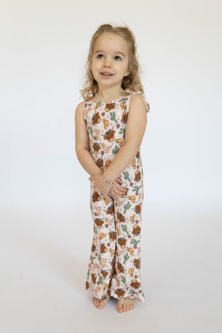 Pink Highland Cow Bell Romper - By Baano