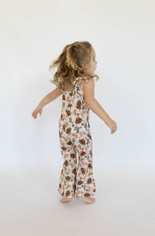 Pink Highland Cow Bell Romper - By Baano