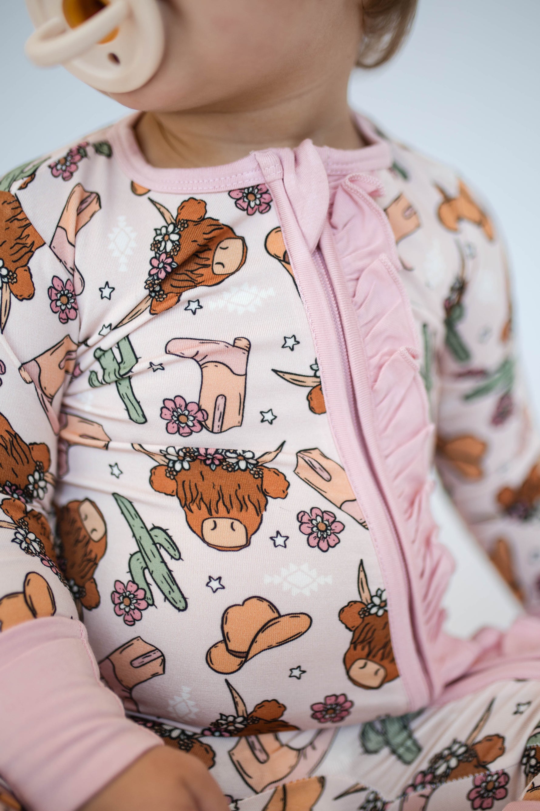 Pink Highland Cow Loveralls - By Baano