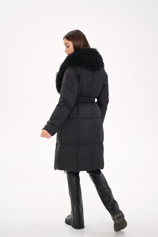 Genuine Lama Fur Premium Down Coat - By Baano