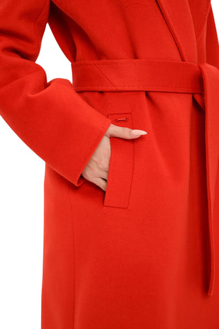 Chester Premium  Wool Cashmere Coat in Sicily Red