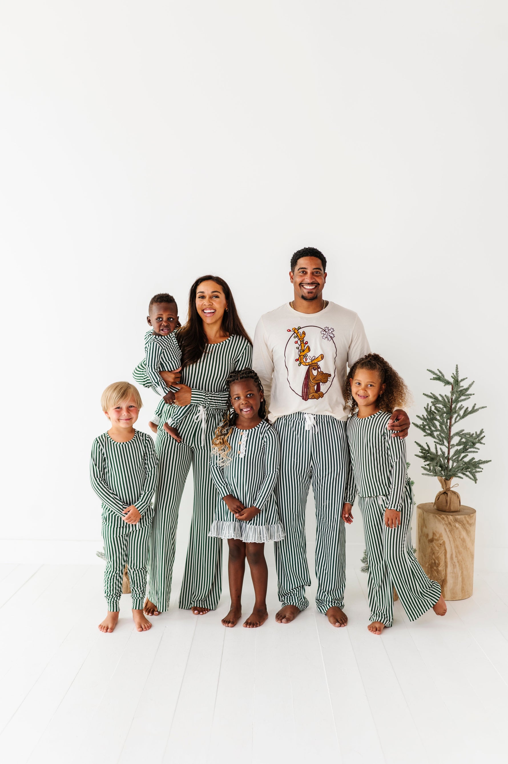 Green Stripes | GIRLS WIDE-LEG SET - By Baano