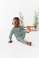 Green Stripes | ZIP ROMPER - By Baano