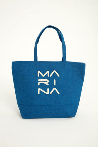 Blue Beach Bag with Zipper CA2501-4 - By Baano
