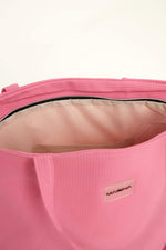 Pink Faux Leather Beach Bag with Zipper CA2502-5 - By Baano