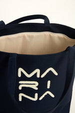 Navy Blue Beach Bag with Zipper CA2501-2 - By Baano