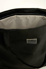 Black Faux Leather Beach Bag with Zipper CA2502-1 - By Baano