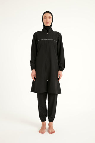 Andalus Black Full Coverage Burkini Set A2501-1 - By Baano