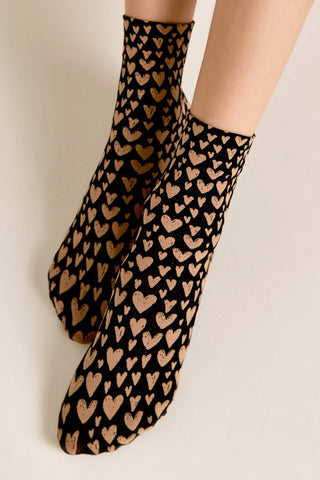 Socks Conte Fantasy - Heart Pattern - By Baano