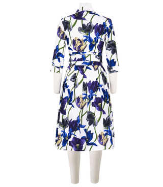 Audrey Dress #1 White Blue Long Dress - By Baano