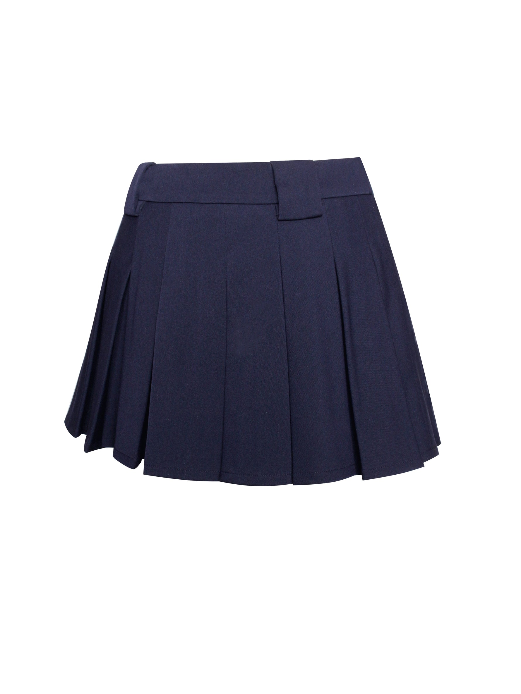 Nasya Navy Blue Pleated Mini Skort Miss Circle