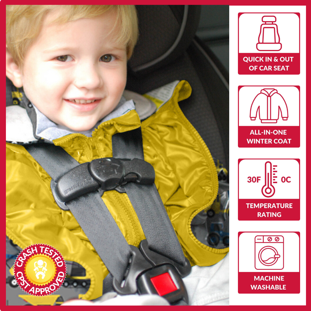 Car Seat Coat | The Road Coat Transition - Construction Print