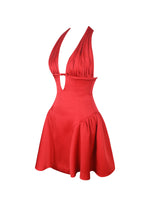 Peyton Ruby Plunging Halter Keyhole Mini Dress Miss Circle
