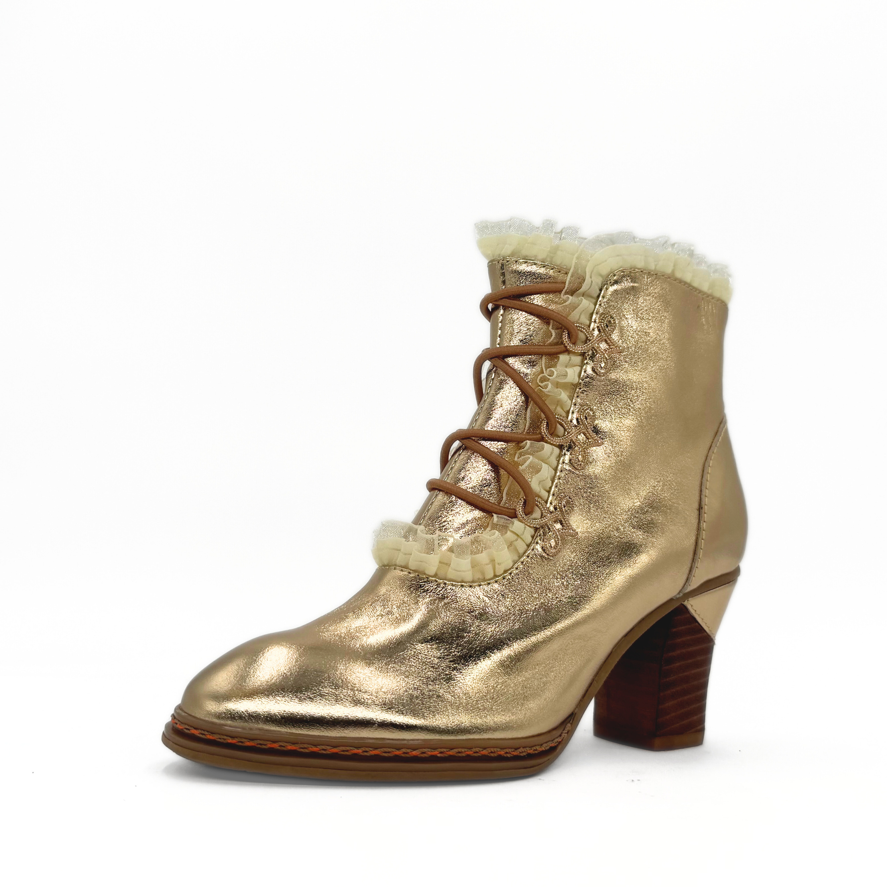 Galleria Metallic Victorian Booties Chelsea Crew
