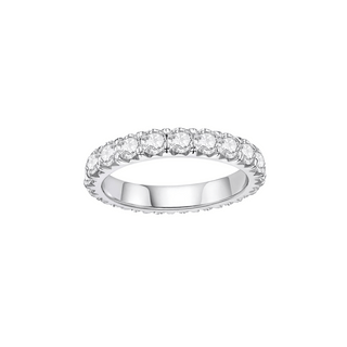 3mm Round Cut Moissanite Fishtail Set Eternity Band Ring Deluxe Fine Jewelry