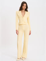 Quinnie Butter Yellow Slim Suit Pants Miss Circle