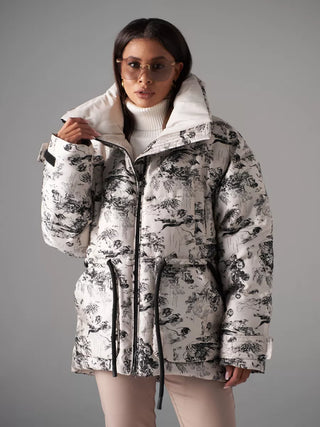 Monochrome Jacquard Down Fill Coat - By Baano