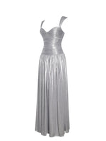 Palmer Silver Glitter Drop Waist Maxi Dress Miss Circle