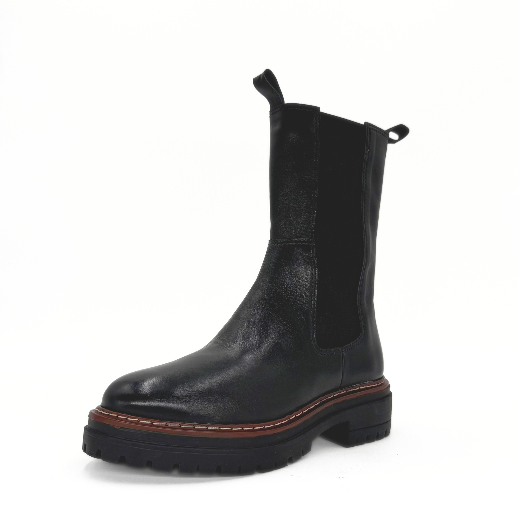 Sherry Leather Lugsole Booties Chelsea Crew