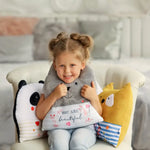 Panda "Today is Your Day", kid's pillow, by Tigres