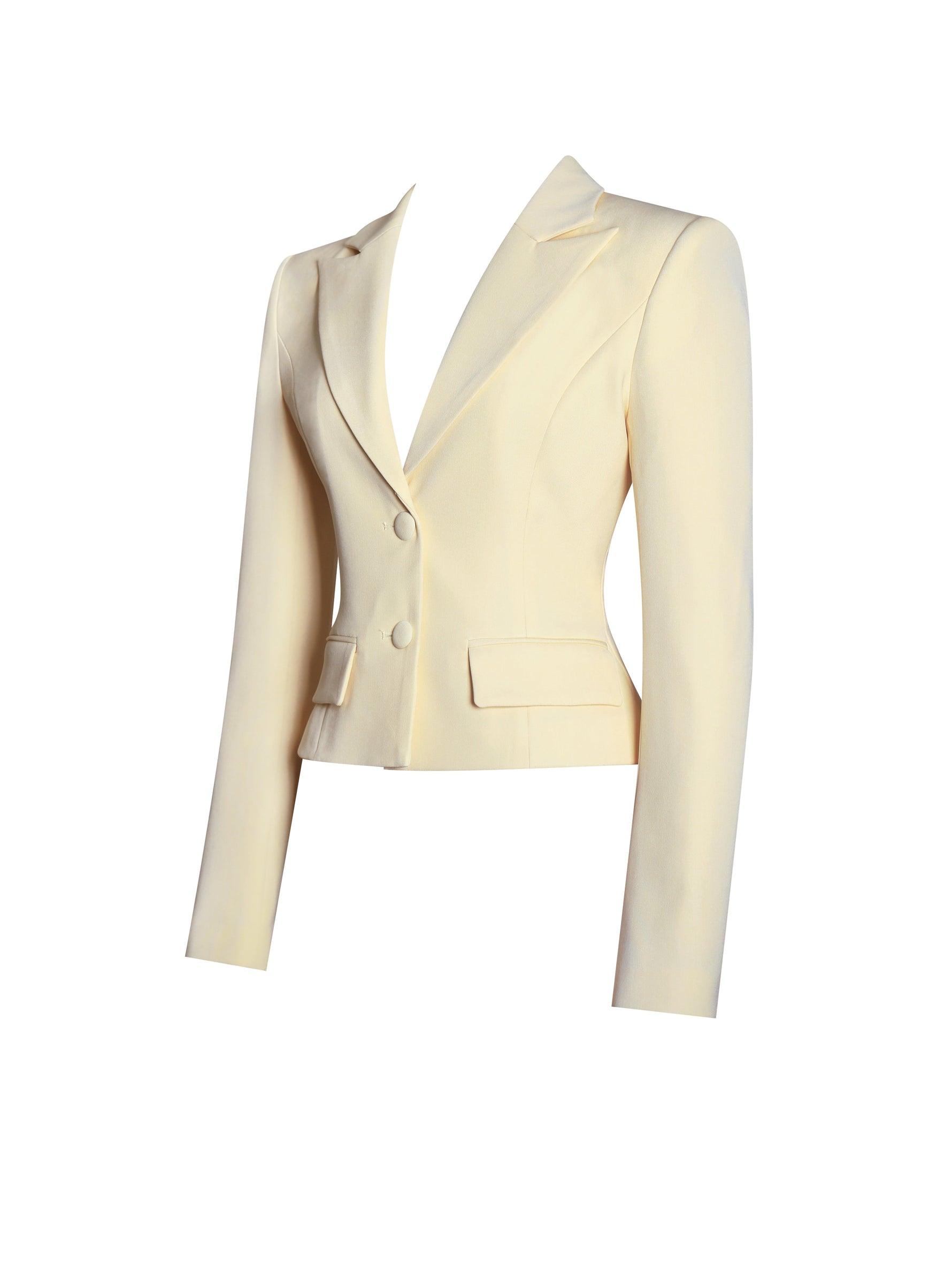 Quinne Butter Yellow Slim-fit Blazer Miss Circle