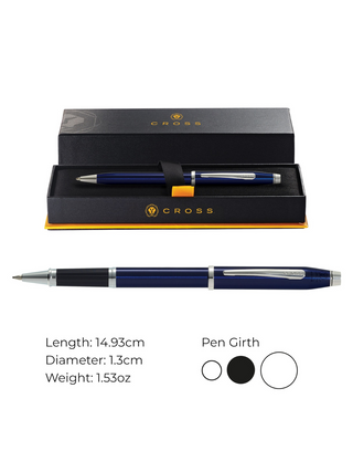 Century® II Blue Lacquer Rollerball Pen - By Baano