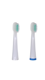 Replacement Toothbrush Heads STRAIGHT  - White - By Baano