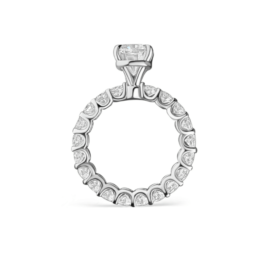 2.5ct Elongated Cushion Cut Eternity Engagement Ring Ring Deluxe Fine Jewelry