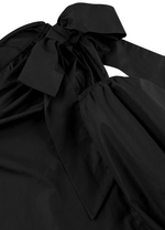 Amuri One Shoulder Black Premium Poplin Blouse ETNA