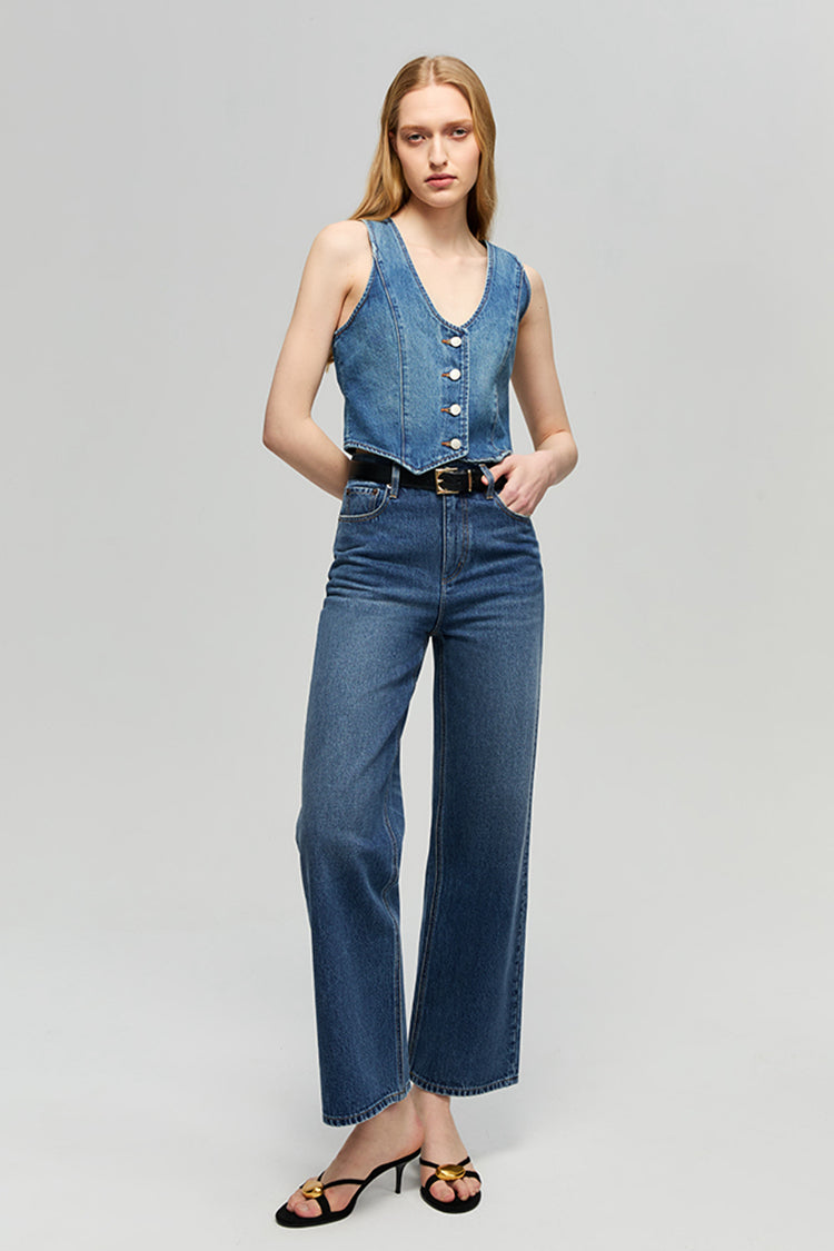 Blue Horizon Denim Vest HJ903 Hey Joanie