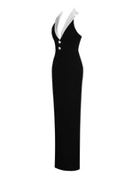 Raelyn Black and White Business Casual Maxi Dress Miss Circle