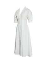 Palina Lyocell Pleated Midi Preppy Shirt Dress Miss Circle